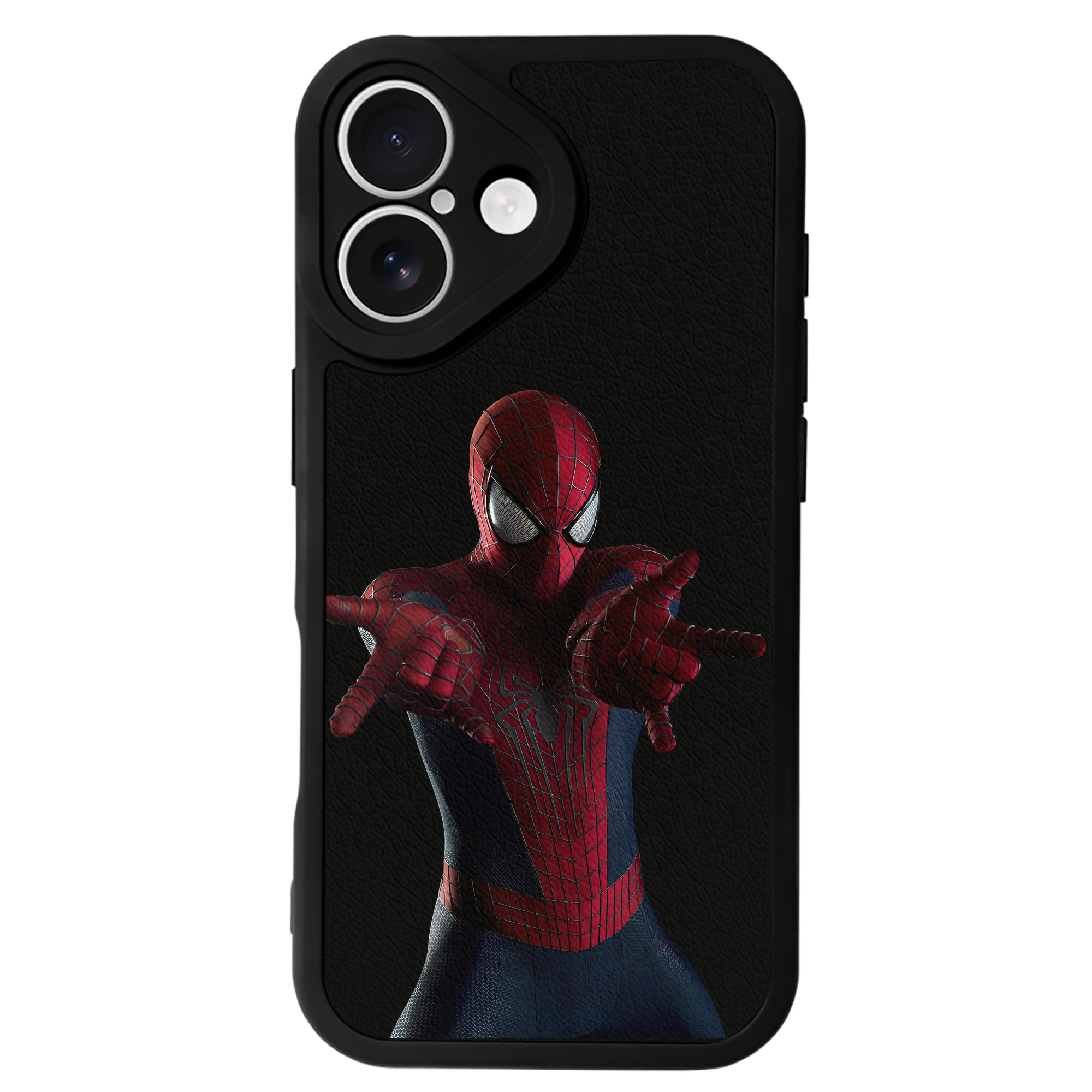 （画像用） Spider Man スパイダーマン 【iPhone 16シリーズ対応】シリコンスマホケース（レザー調） 材質：シリコン